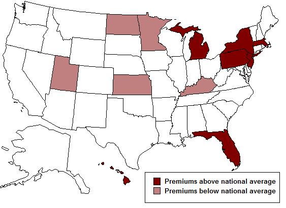 Premiums In No Fault States